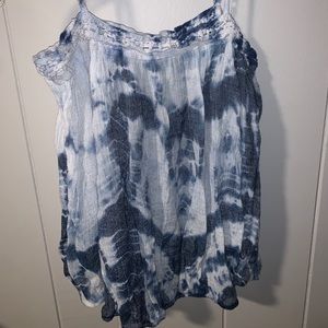 BCX Women's New Tie-Dyed Off-the-Shoulder Crochet